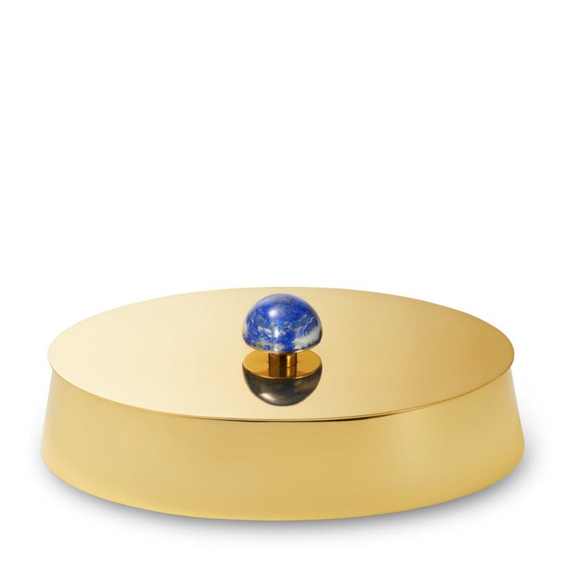 Ornella Brass Box in Lapis AERIN
