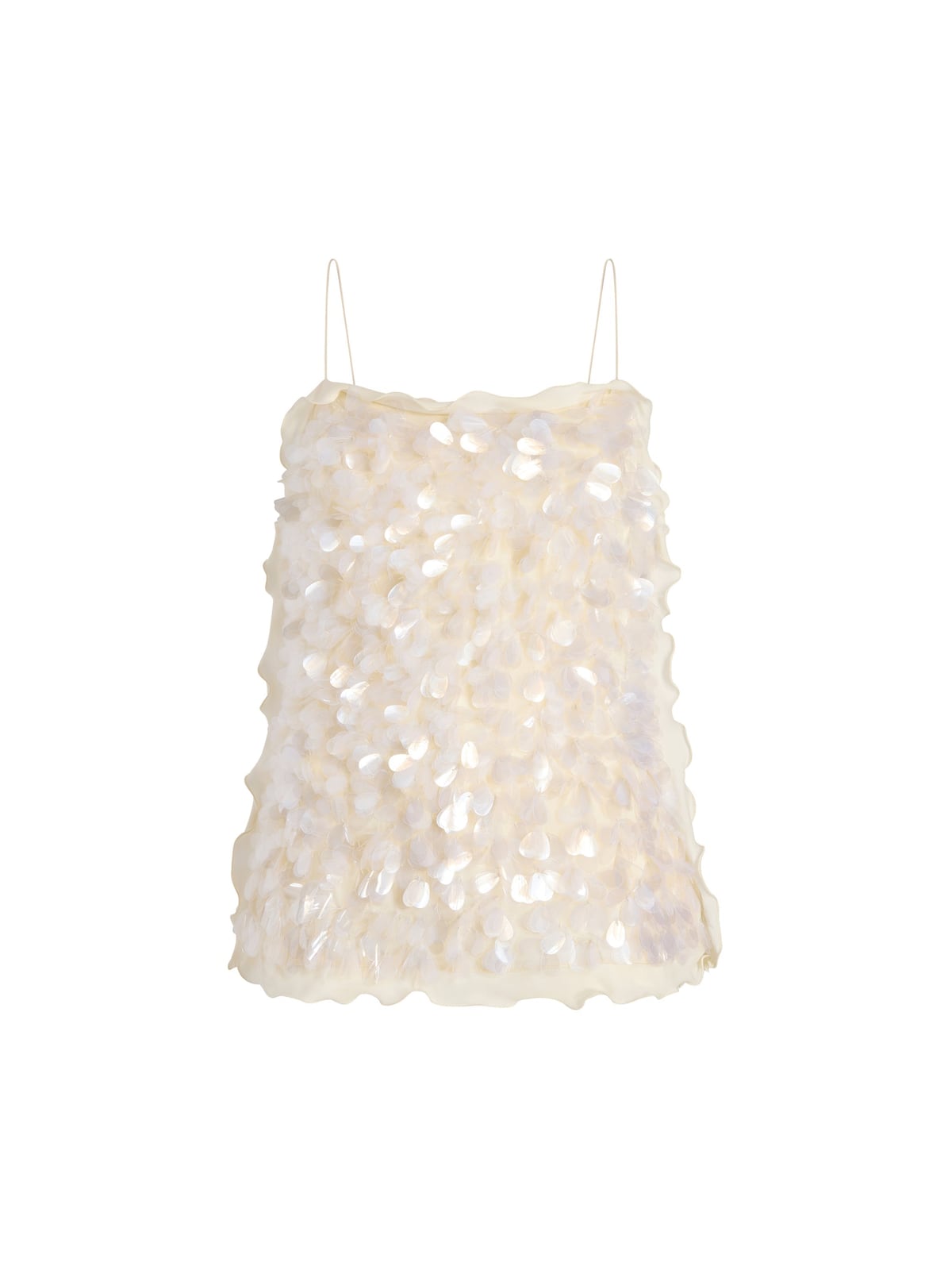 Paillette Camisole in Ivory Marina Moscone