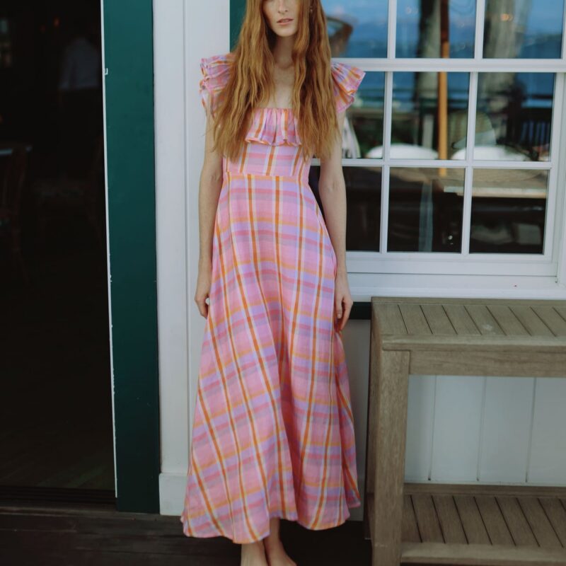 Parker Dress in Sherbet Plaid Louise New York