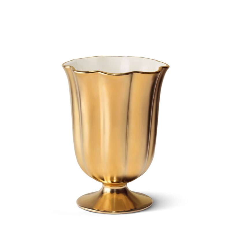 Pauline Medium Vase in Gold AERIN