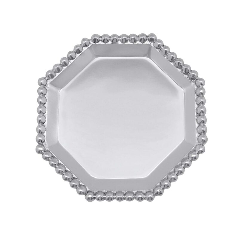 Pearled Octagonal Canape Plate Mariposa