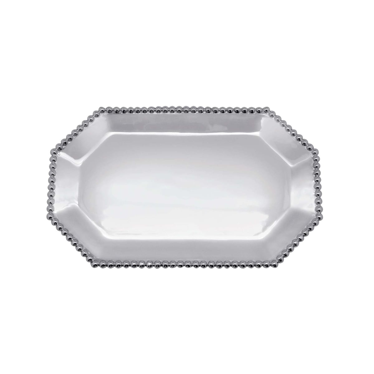Pearled Small Rectangular Octagonal Tray Mariposa