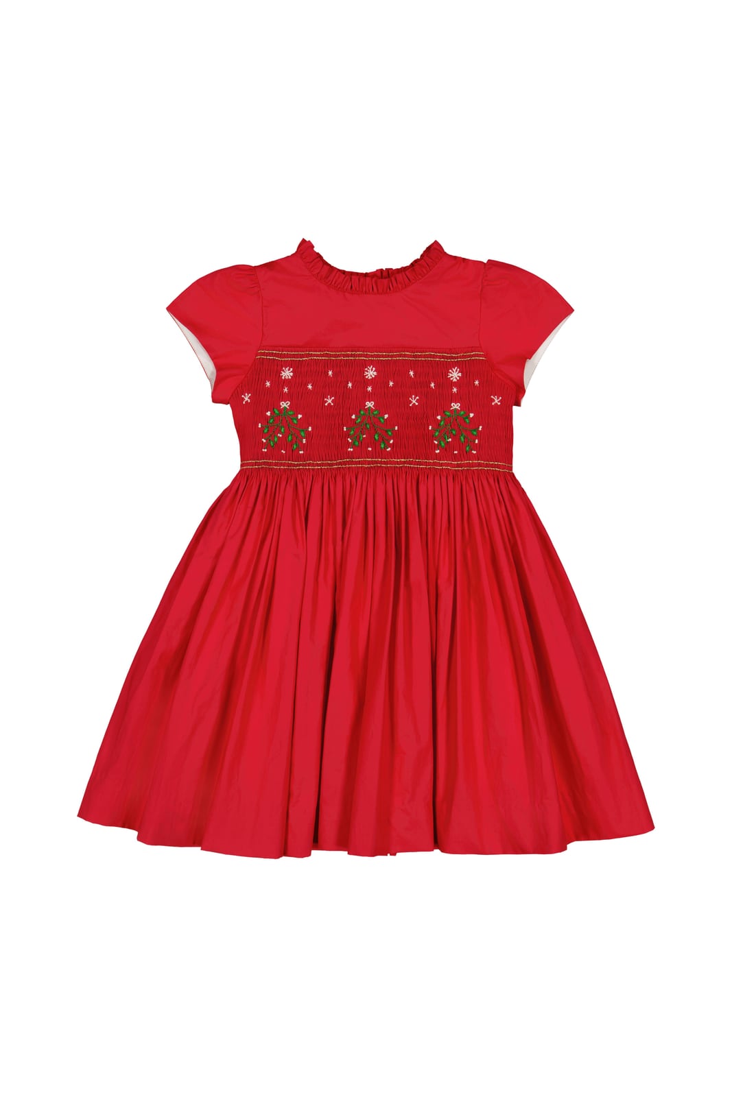 Perla Red Smocked Dress Antoinette Paris