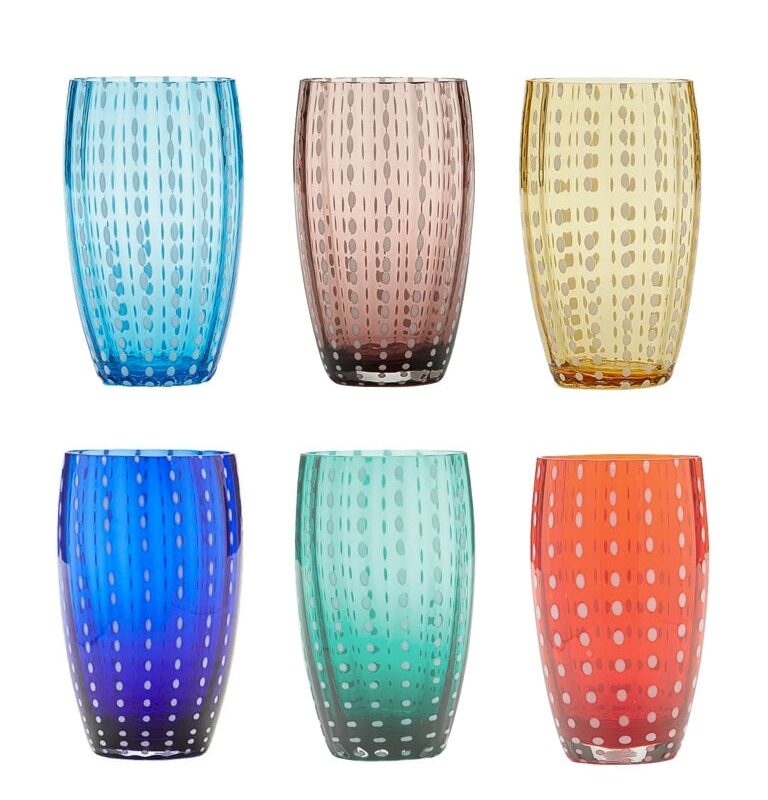 Perle Beverage Assorted, Set of 6 Zafferano