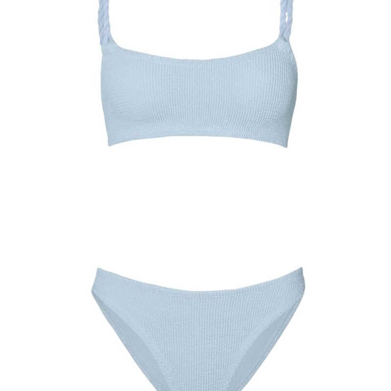 Pheobe Bikini in Metallic Ice Blue Hunza G