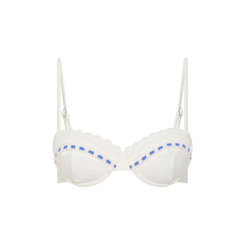 Pia Bikini Top in Vintage White POSSE