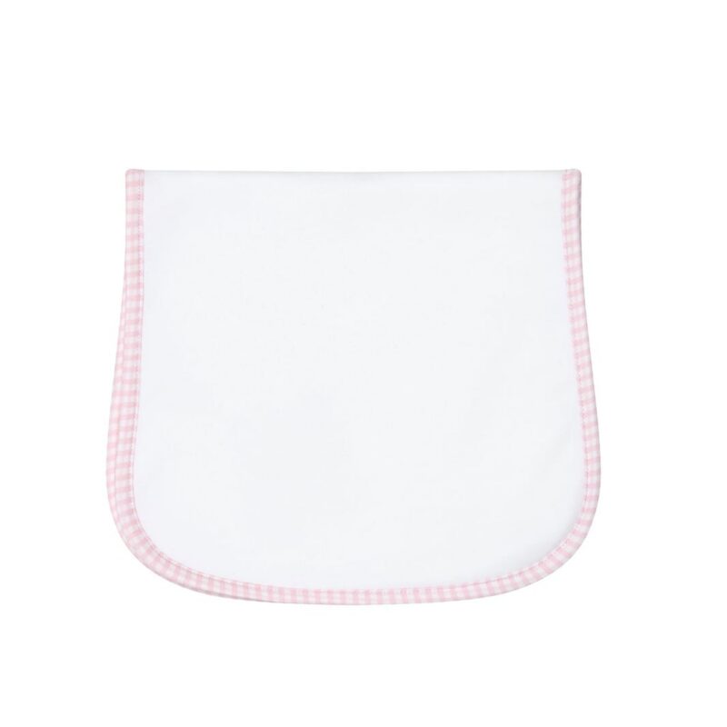 Pink Gingham Burp Cloth Nellapima