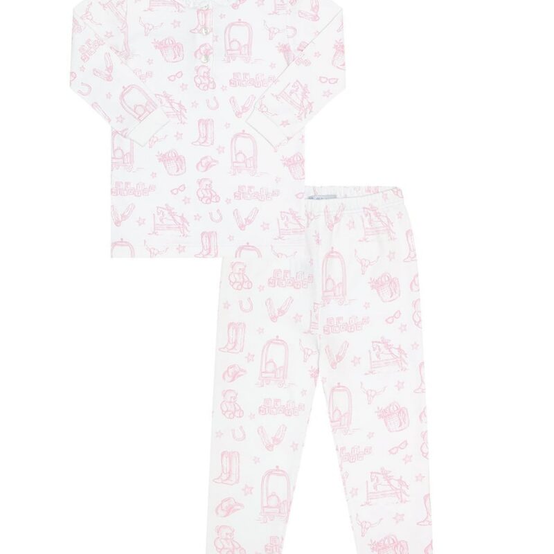Pink Lone Star Toile Pajamas Nellapima