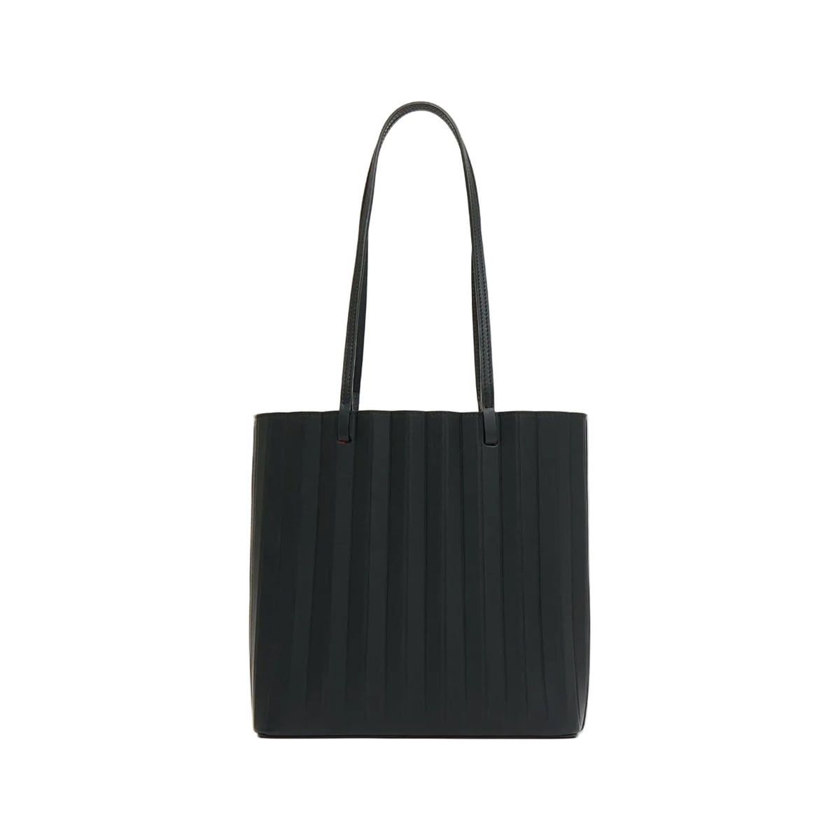 Pleated Filo Tote in Black/Flamma Mansur Gavriel