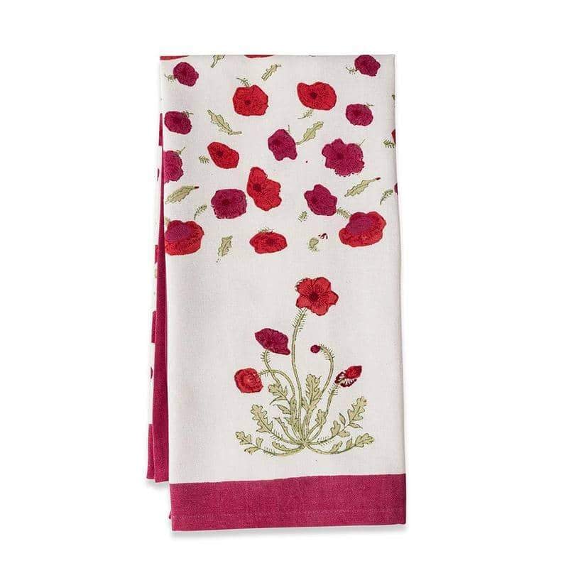 Poppies Tea Towels, Set of 3 Couleur Nature
