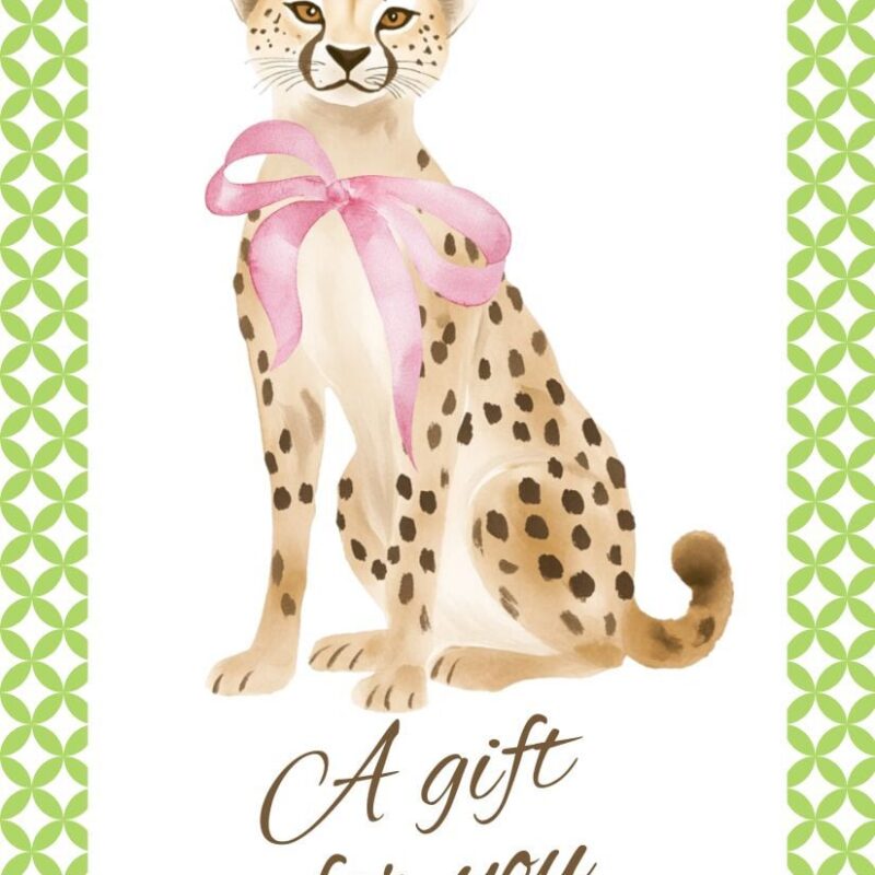 Preppy Cheetag Gift Tags, Set of 10 Flying Sheep Country