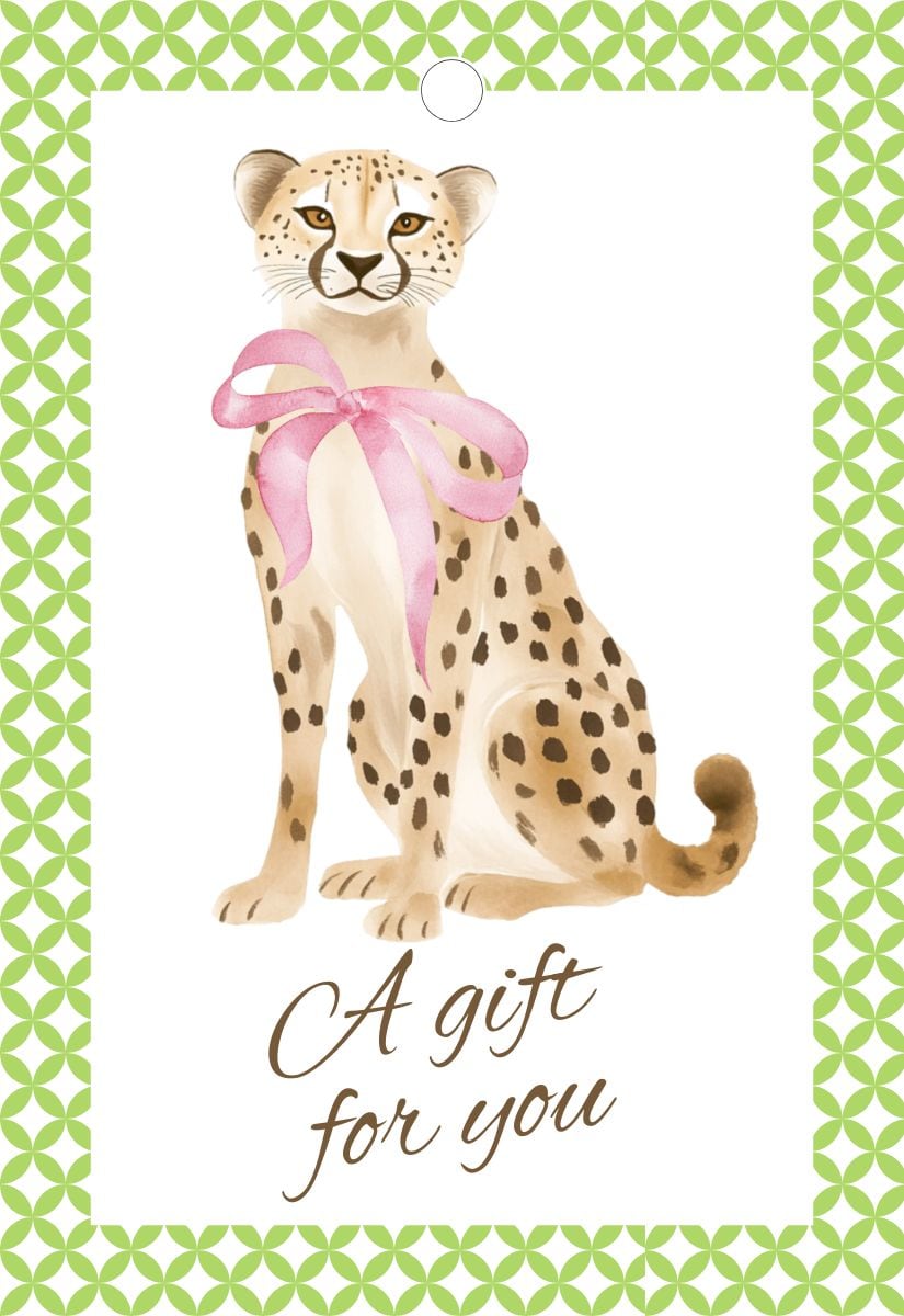 Preppy Cheetag Gift Tags, Set of 10 Flying Sheep Country