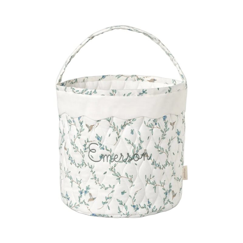 Quilted Storage Basket in Secret Garden Gooselings