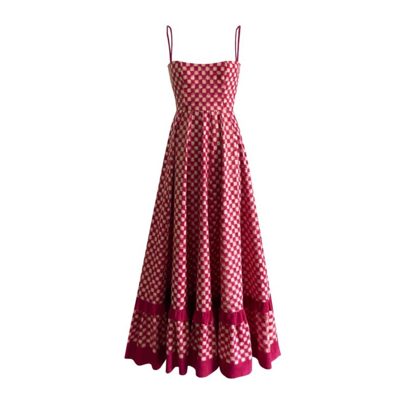 Red Checkmate Dress De Castro