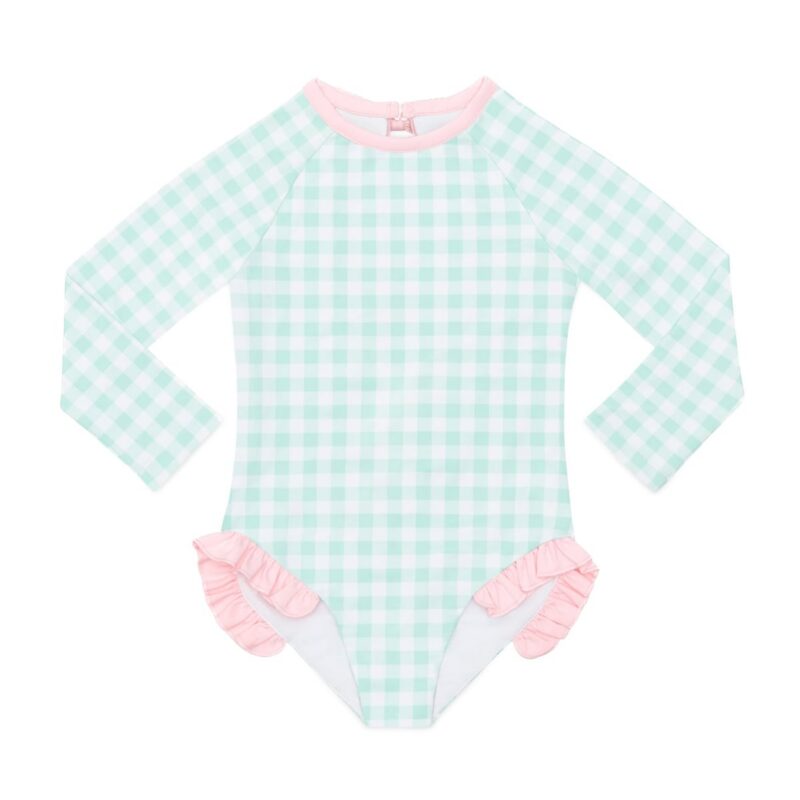 Reese Rashguard in Harbour Breeze Gingham Henry Duvall
