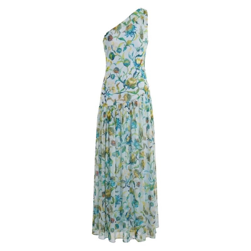 Remy Dress in Sky Thistle Silk Chiffon Alexandra Pijut