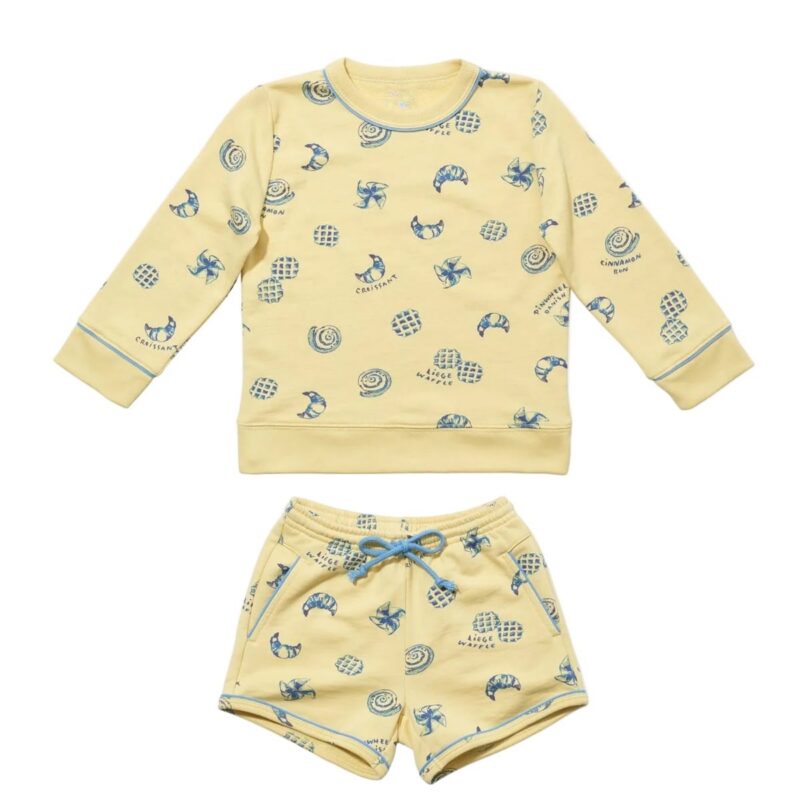 Remy Short Set in Butter Le Breakfast Oso & Me