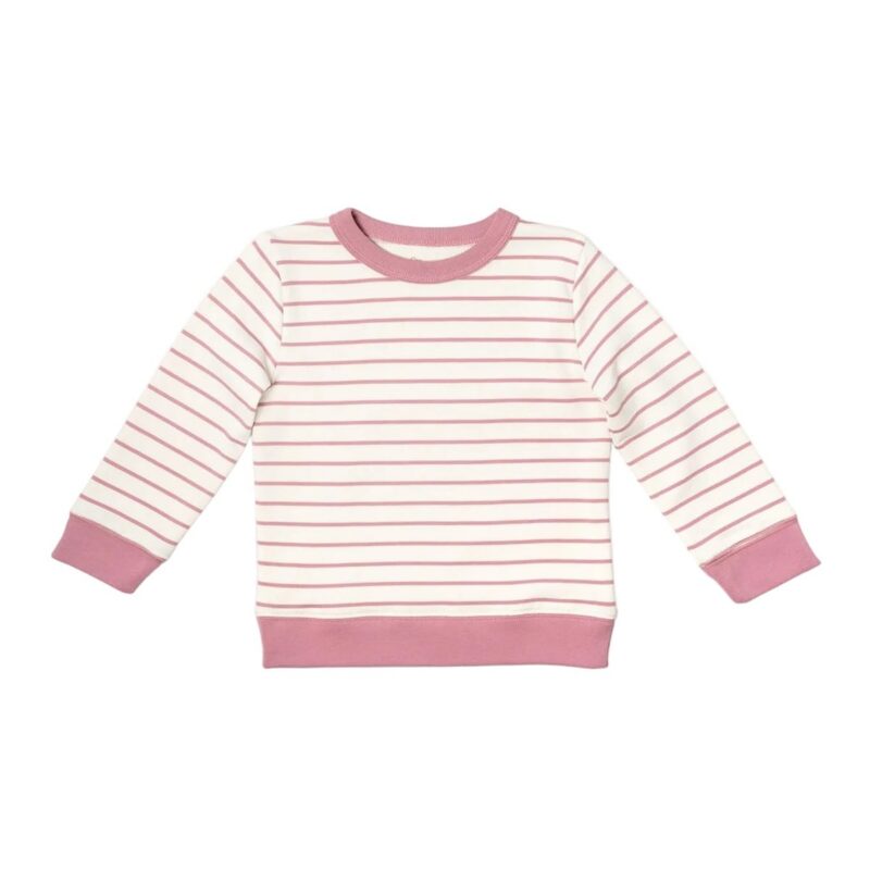 Remy Sweatshirt in Rose French Stripe Oso & Me