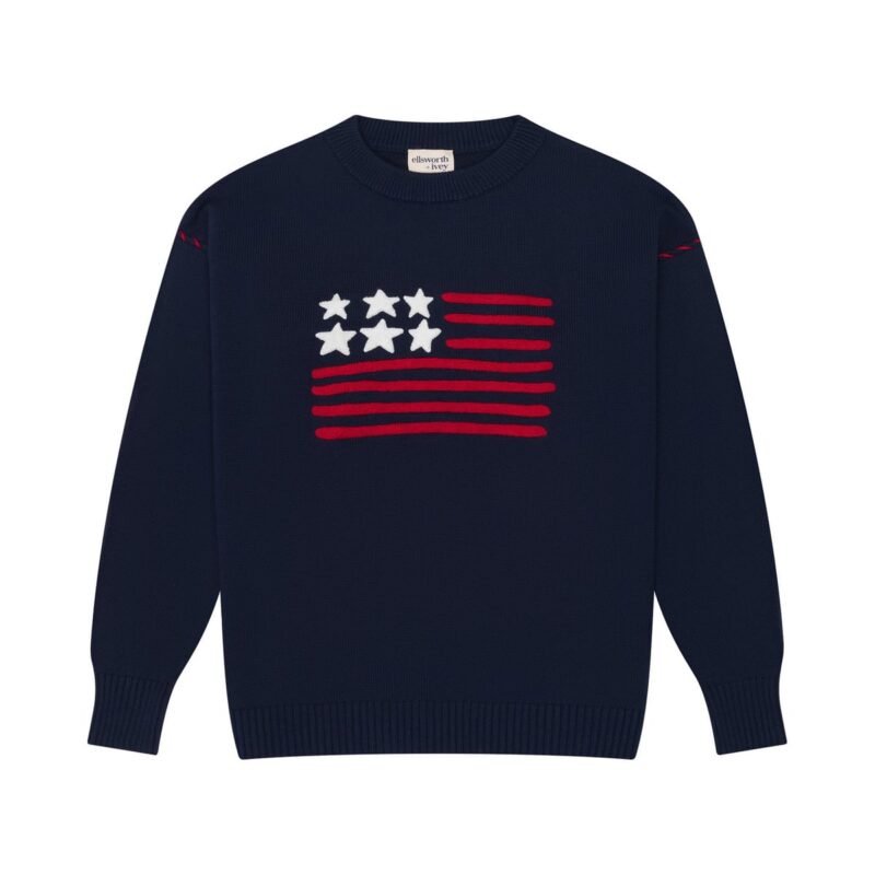 Riley Crew - American Flag in Navy ellsworth+ivey