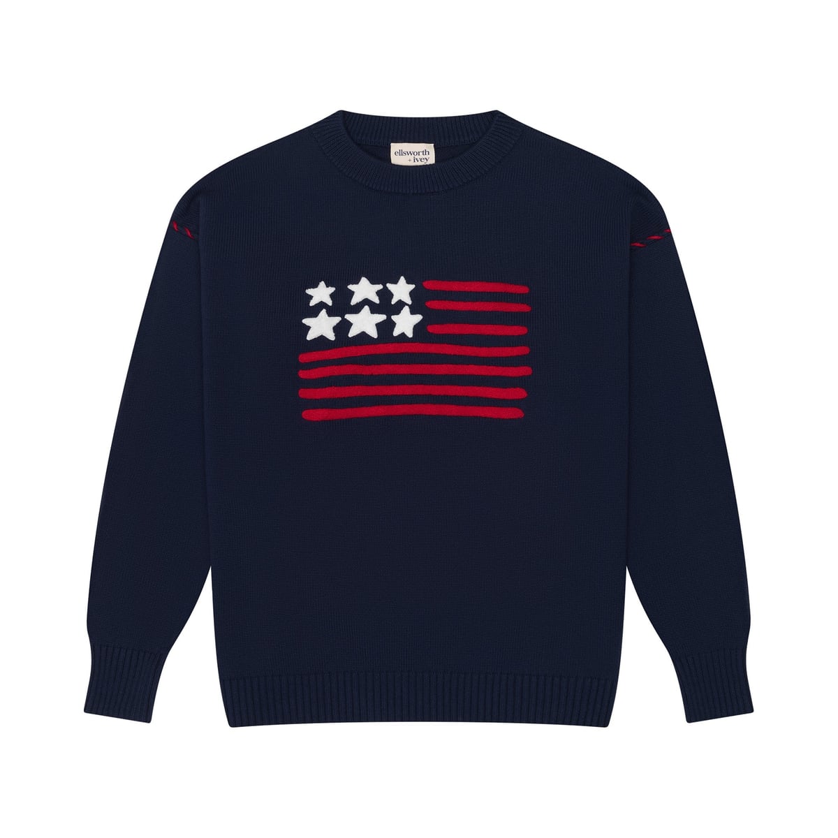 Riley Crew - American Flag in Navy ellsworth+ivey