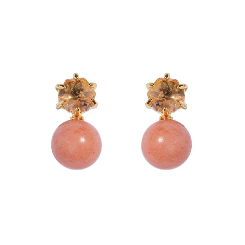 Sabine Studs in Coral Loren Hope