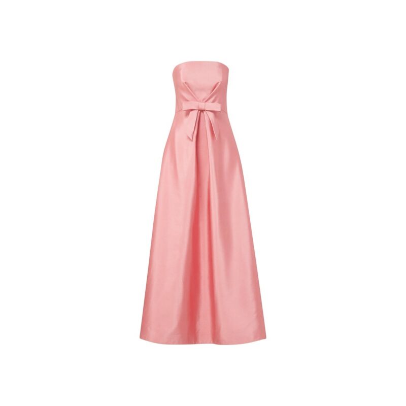 Sabrina Gown in Petal Pink Silk Wool MAE NEW YORK