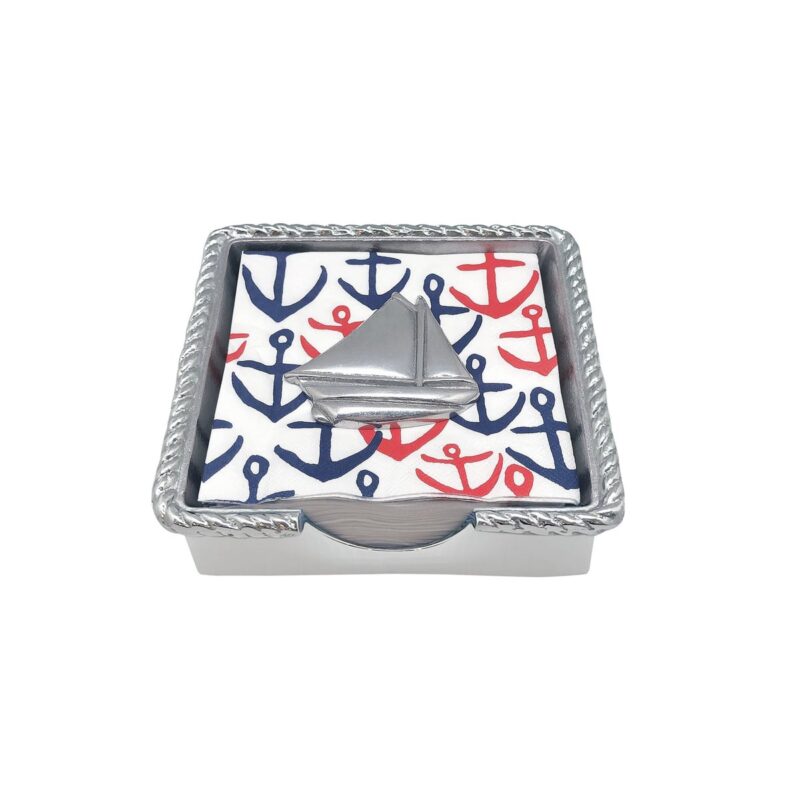 Sailboat Rope Napkin Box Mariposa