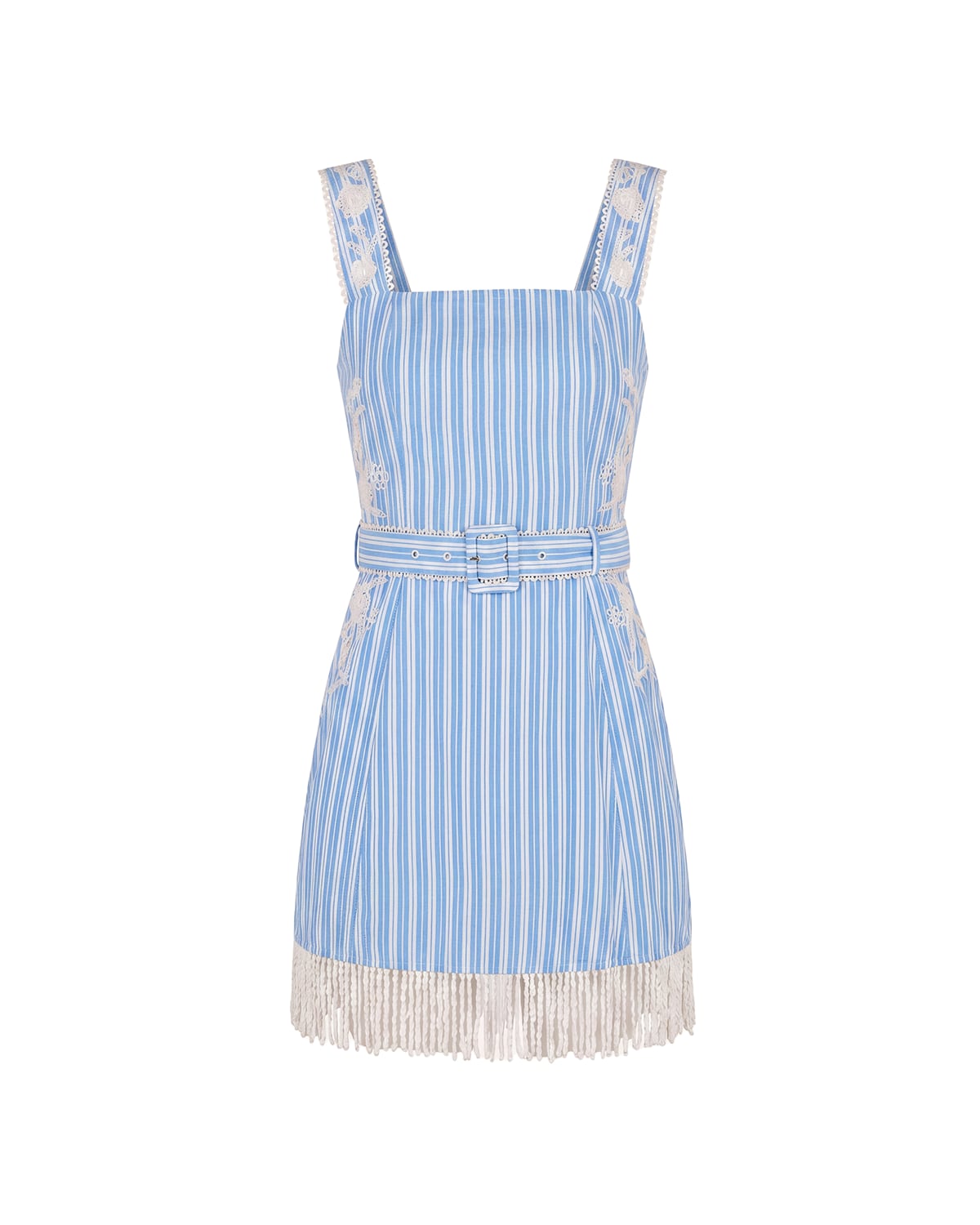 Sarah Bird Mini Dress in Bluebell Beaded Stripe EDDY