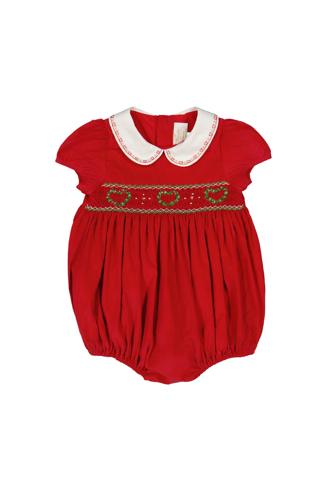 Sarah Bubble Ruby Smocked Romper Antoinette Paris