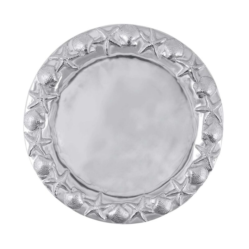 Seashell Border Round Platter Mariposa