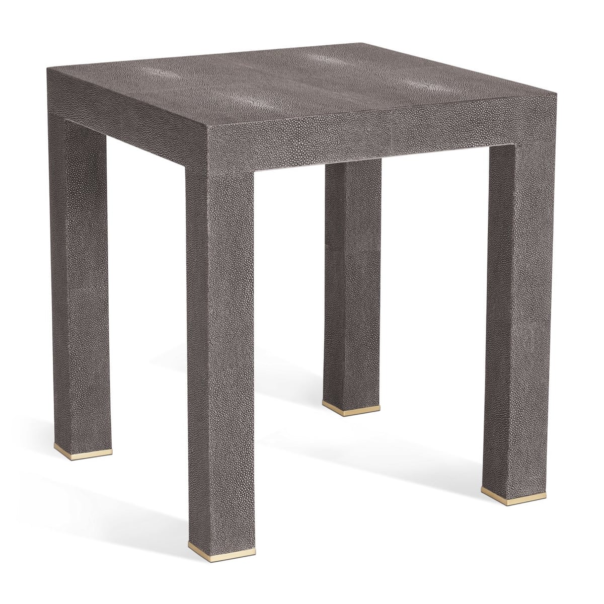 Shagreen Telephone Side Table in Chocolate AERIN