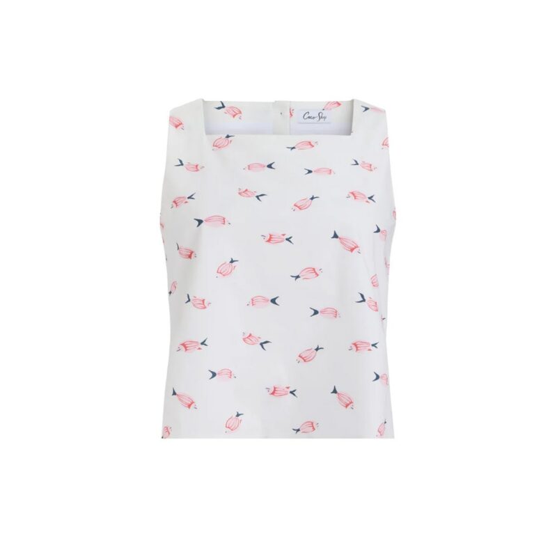 Shift Top in Vintage Pink Fish Coco Shop
