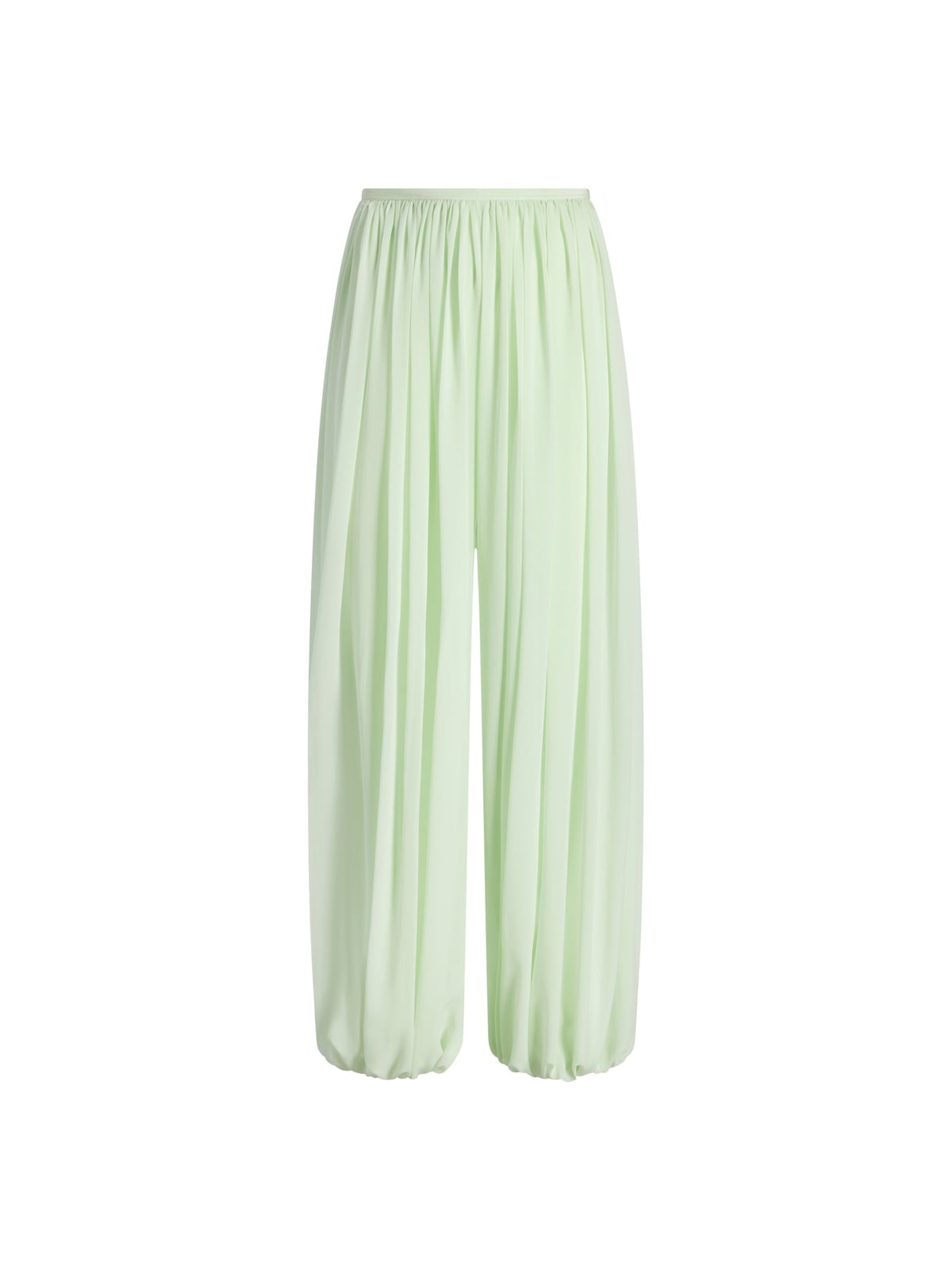 Silk Gathered Cocoon Pant in Hemlock Marina Moscone