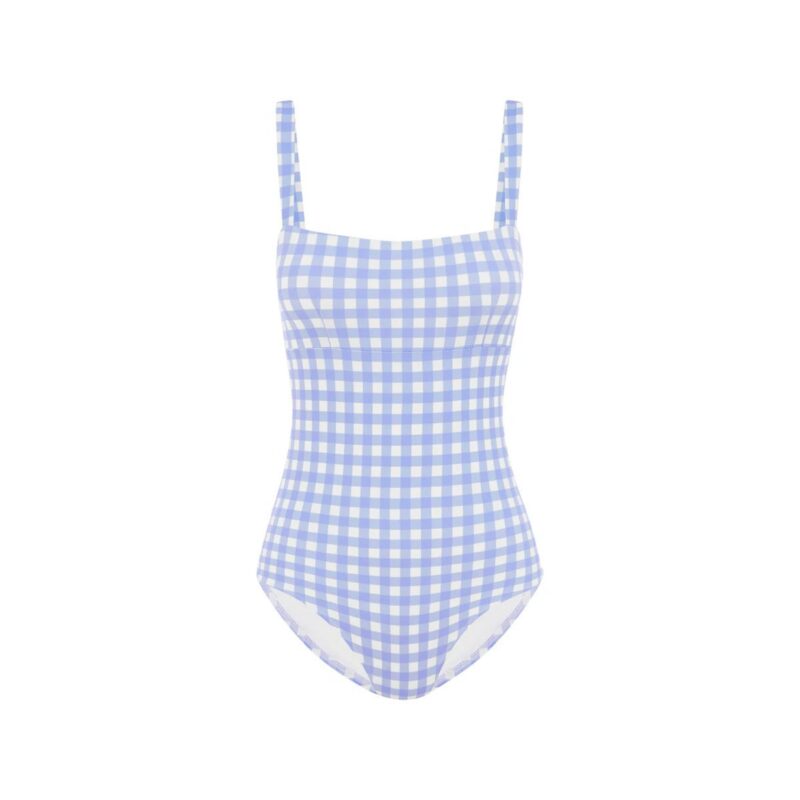 Sky Gingham Bandeau One-Piece Ephemera