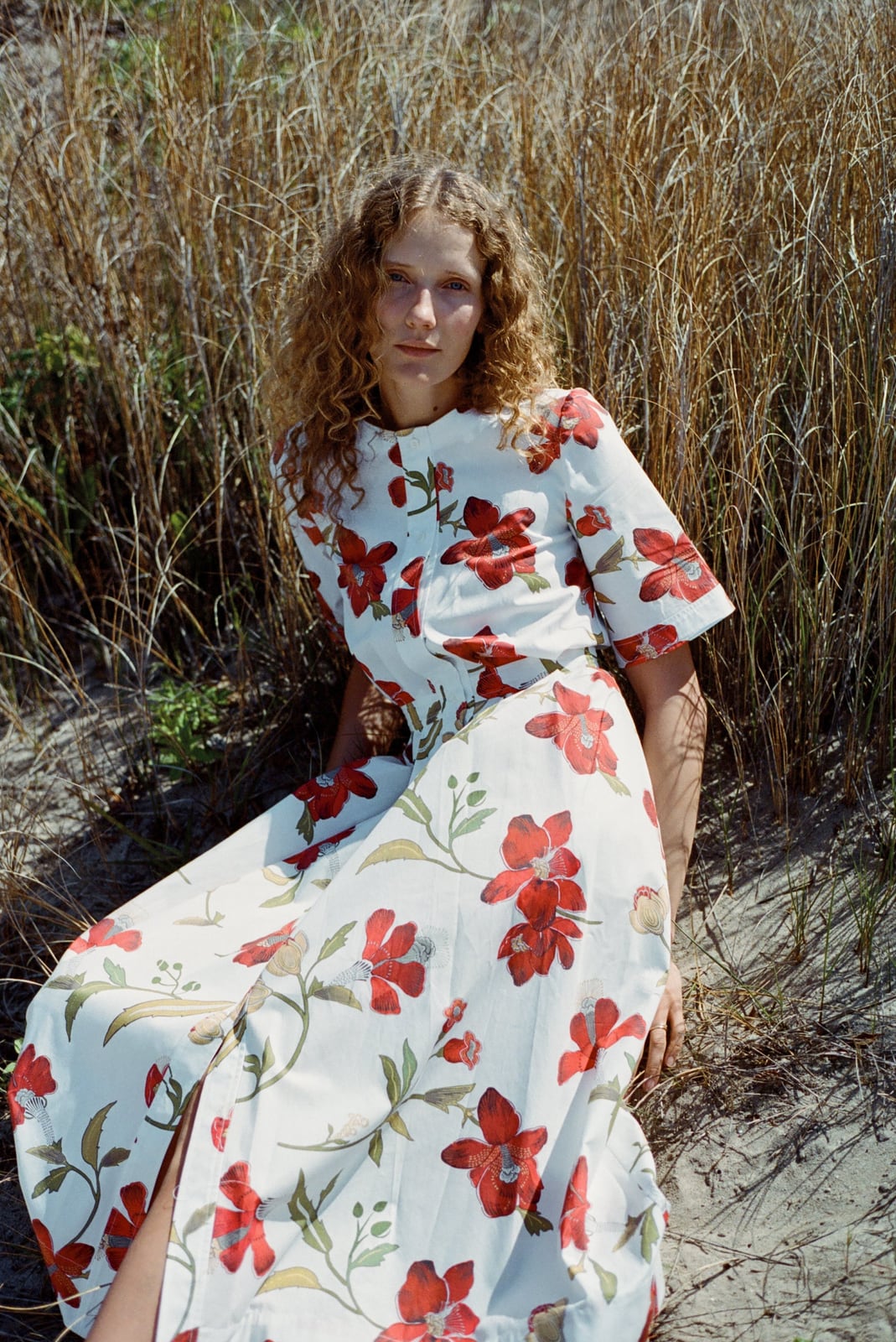 Sloan Dress in Red Hibiscus Coco Shop