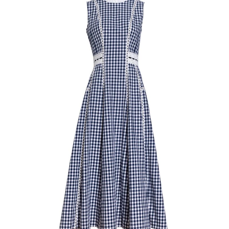 Sloane Dress in Maritime Blue Multi Tanya Taylor