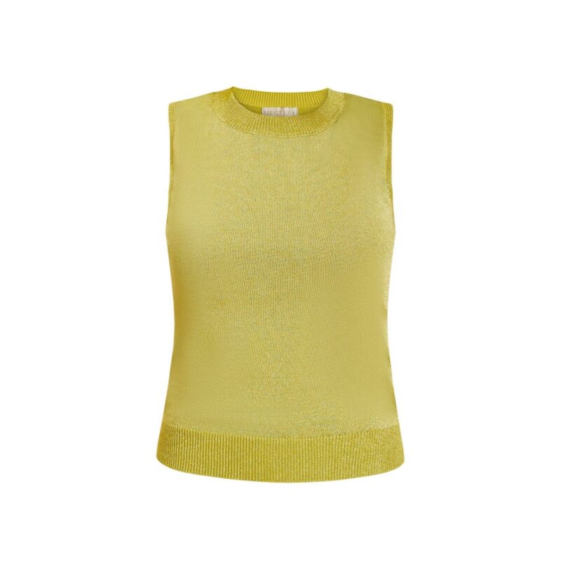Soho Knit Shell Top in Olive Green Mestiza New York