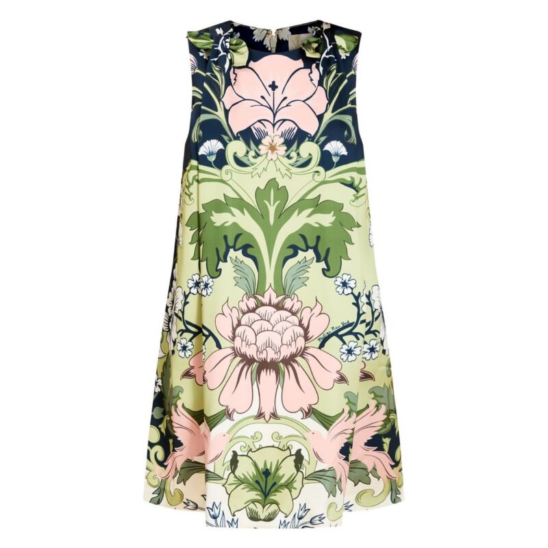 Soma Duo Bow Mini Dress in Eventide Gardens Mestiza New York