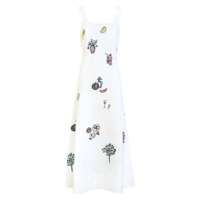 Soren Dress in Optic White Tanya Taylor