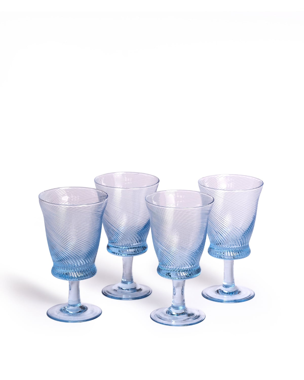 Spiral Wine Glasses, Set of 4 Sharland England