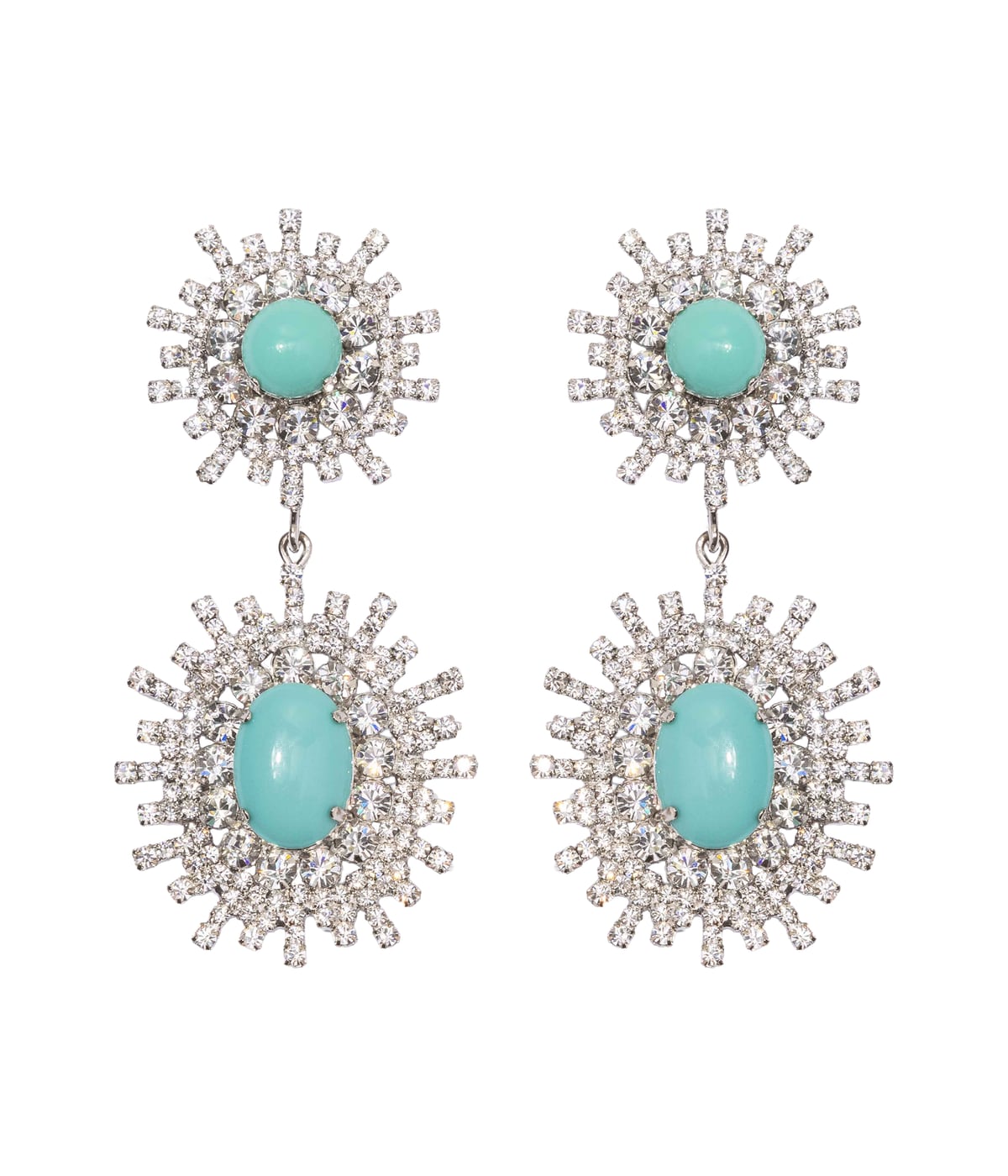 Stevie Statement Earrings in Turquoise Loren Hope