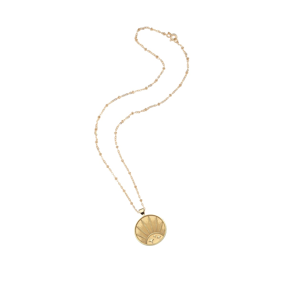 Strong Rising Sun JW Small Pendant Coin Necklace Jane Win