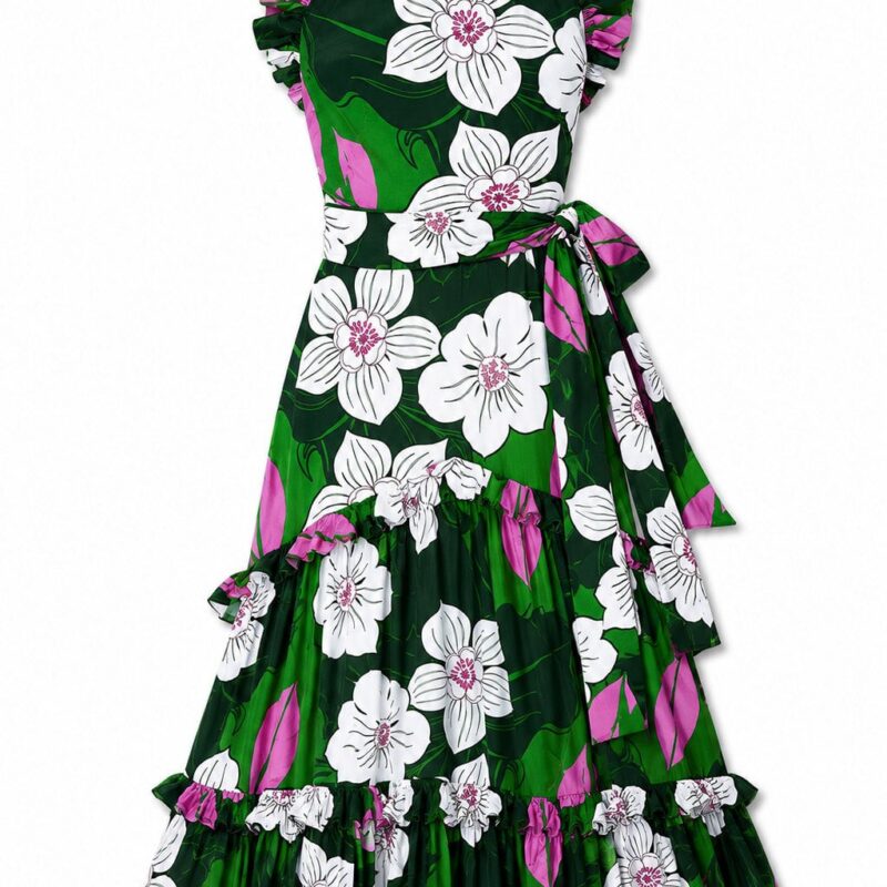Tatiana Crepe Dress in Obscura Borgo de Nor