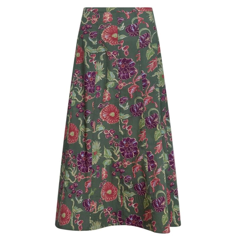 Tavia Skirt in Army Multi Tanya Taylor