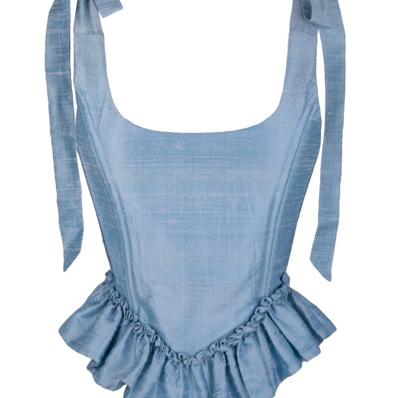 The Antoinette Corset In Powder Blue Louise New York