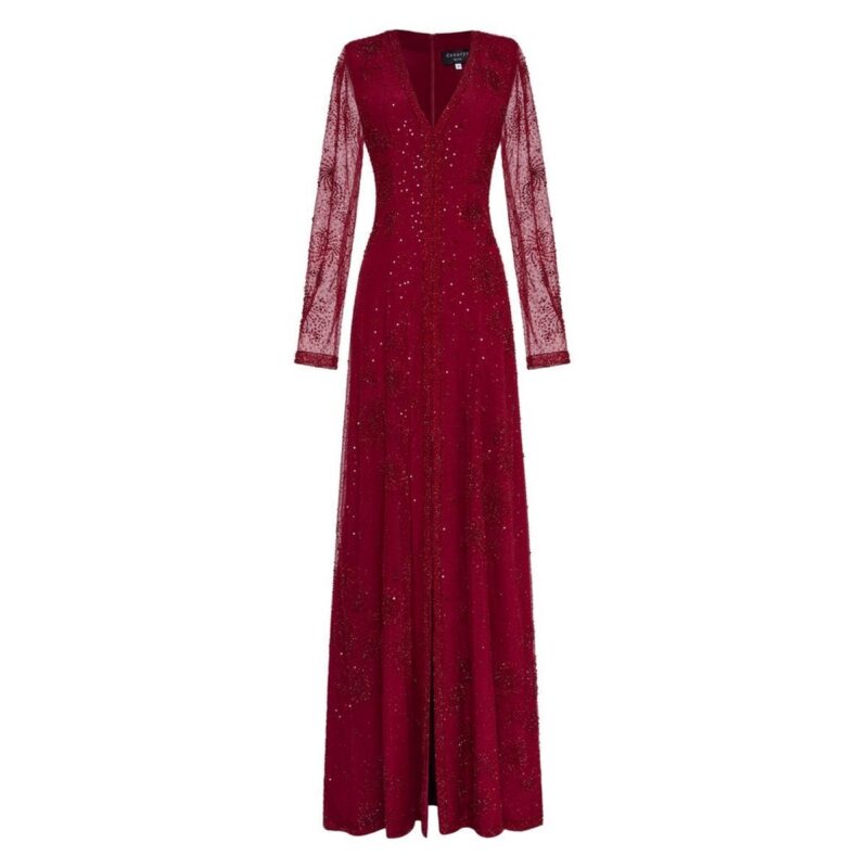 The Astrid Burgundy Gown Danarys New York