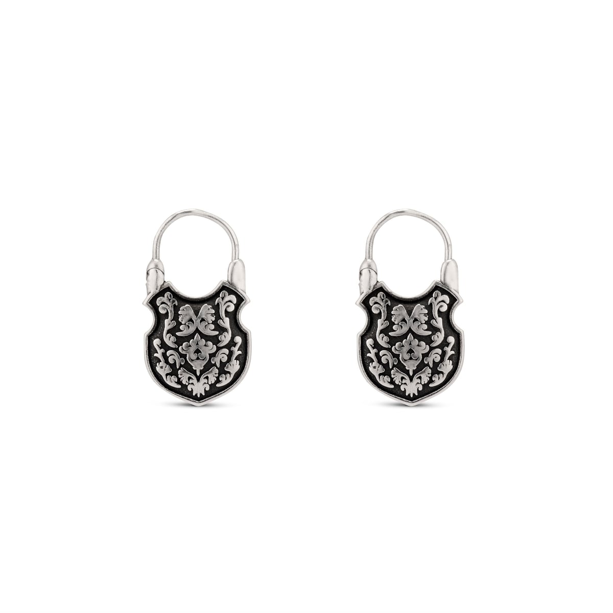 The Crest of Ophelia Earrings in Blackened Silver Hysteria Jewelry