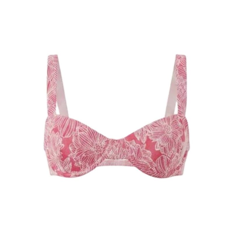 The Dorset Bikini Top in Garden Jacquard Peachy Andie Swim