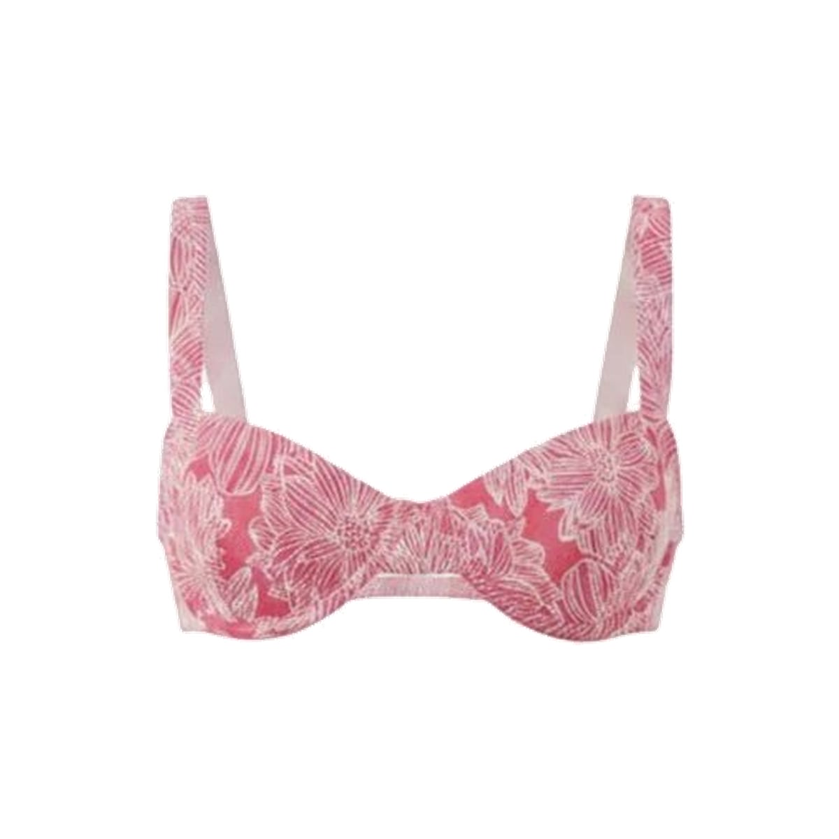 The Dorset Bikini Top in Garden Jacquard Peachy Andie Swim