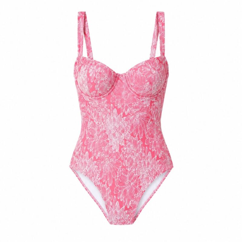 The Dorset One-Piece in Garden Jacquard Peachy Classic Andie Swim